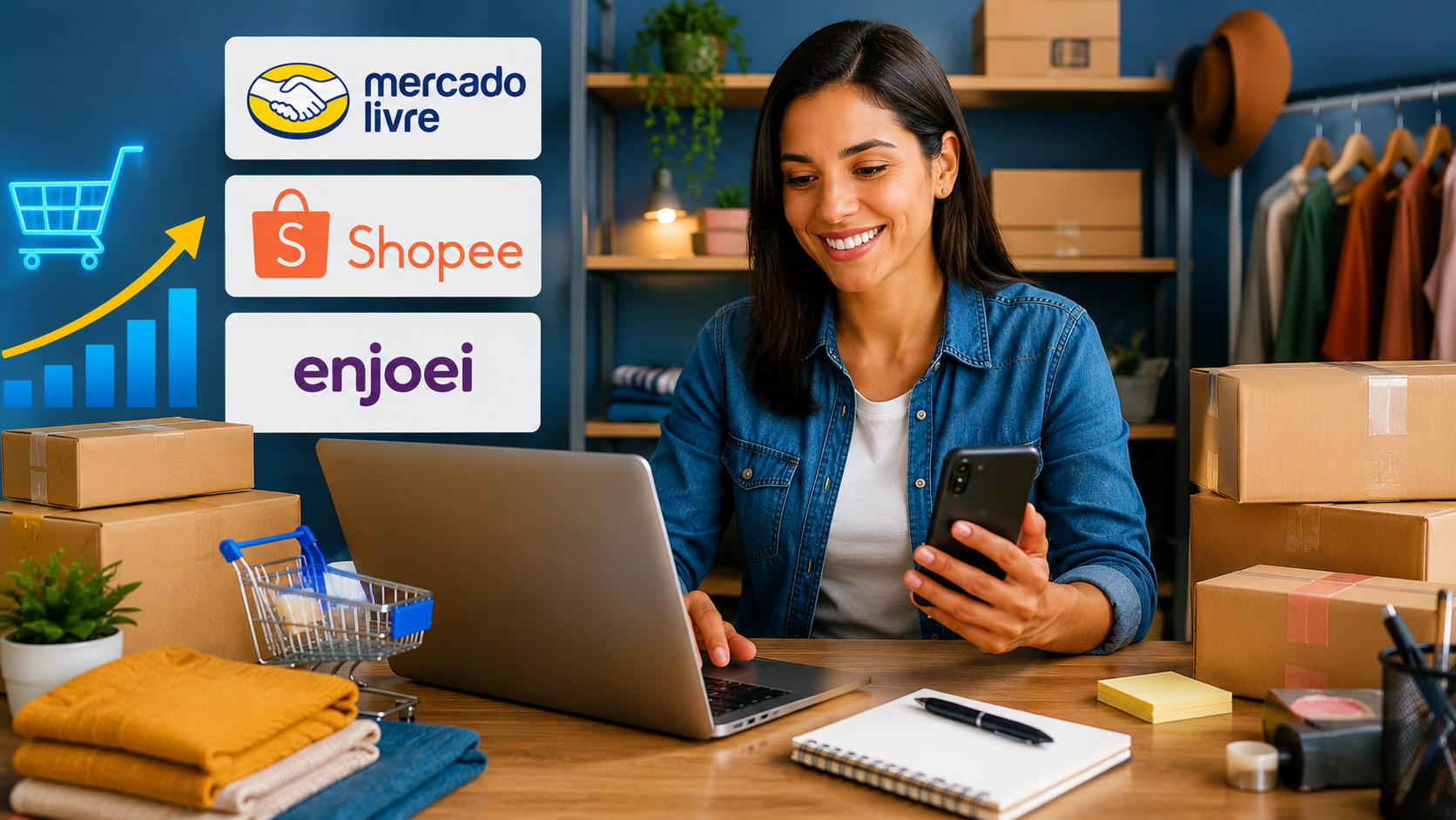 Freelancer e Vendas Online: Como Ganhar Renda Extra com Mercado Livre, Shopee e Enjoei