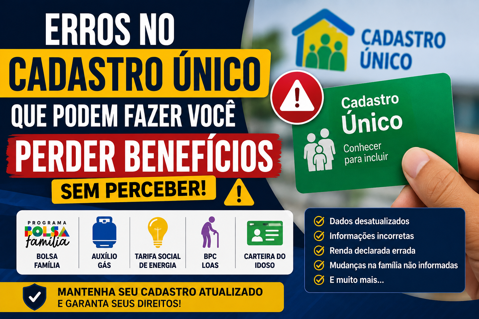 Erros no Cadastro Único Que Podem Fazer Você Perder Benefícios Sem Perceber