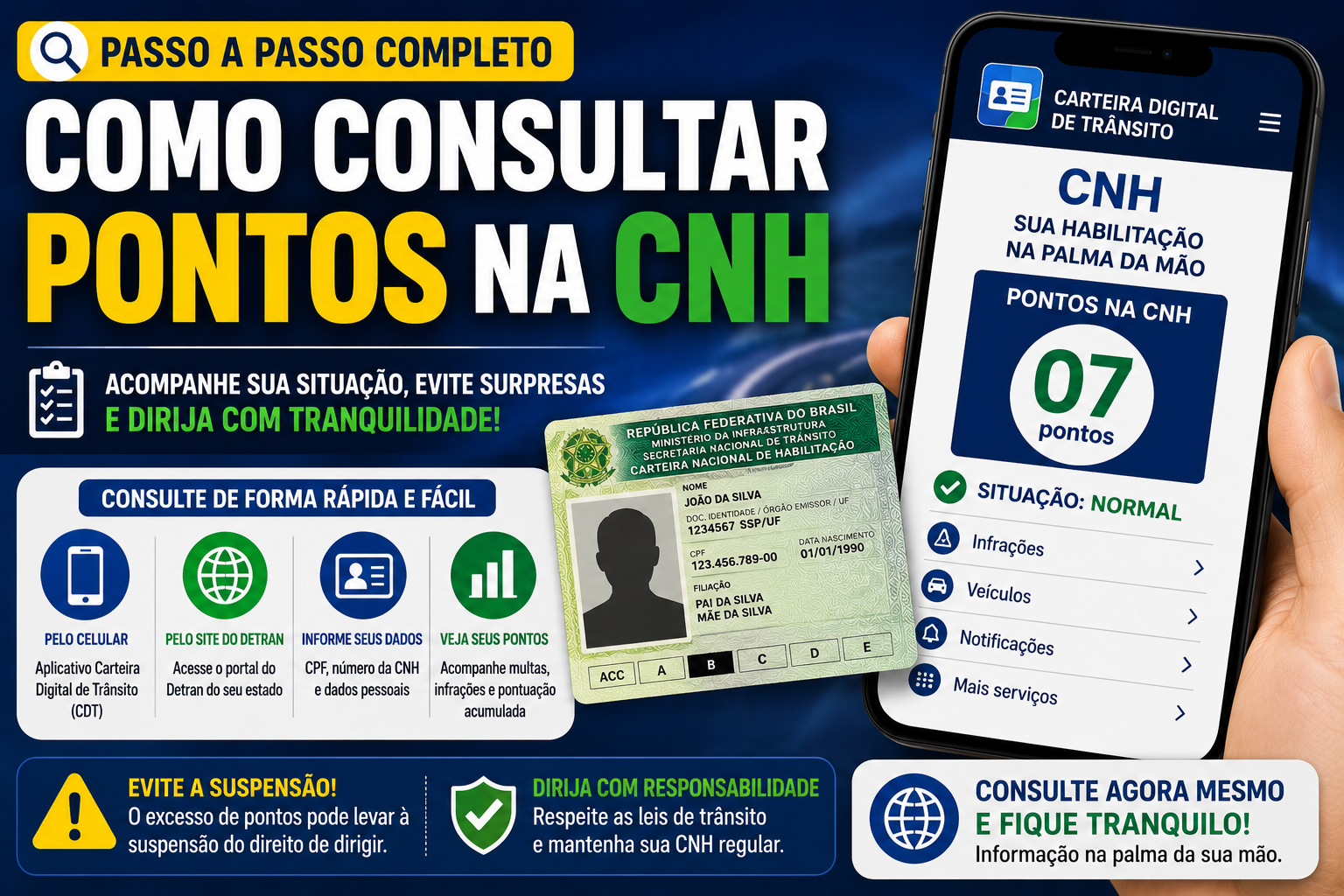 Como Consultar Pontos na CNH: Passo a Passo Completo