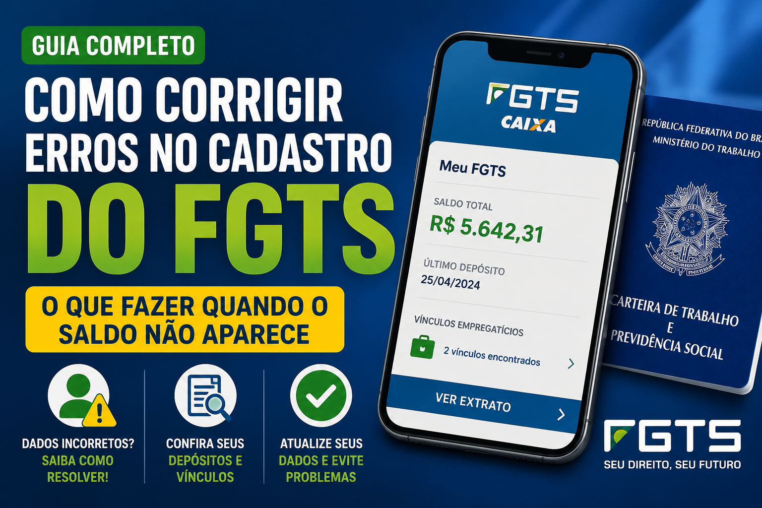 Como Corrigir Erros no Cadastro do FGTS: O Que Fazer Quando o Saldo Não Aparece