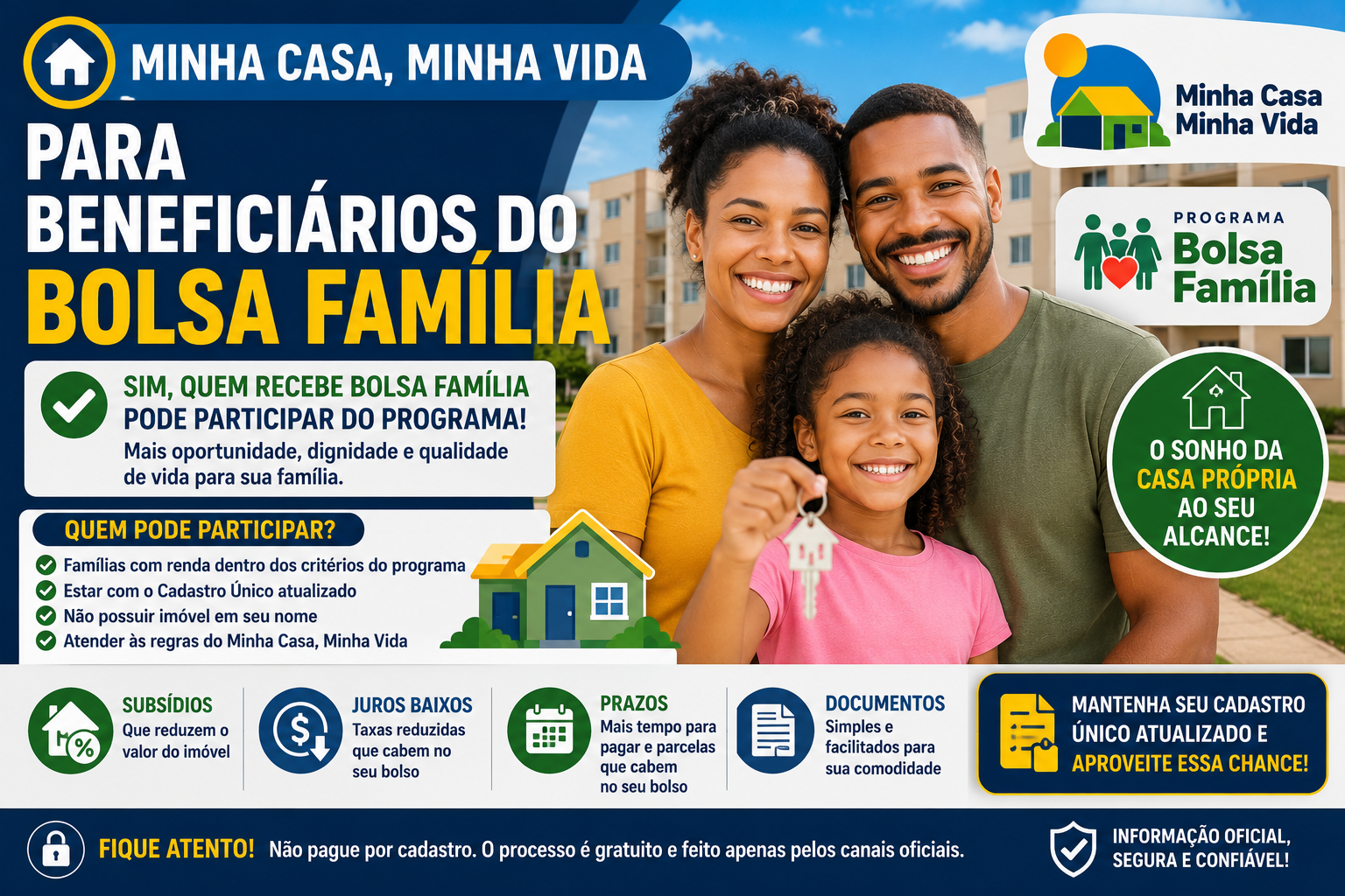 Minha Casa, Minha Vida para Beneficiários do Bolsa Família: Quem Pode Participar e Como Funciona