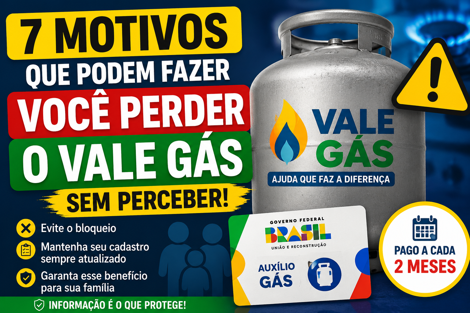 7 Motivos Que Podem Fazer Você Perder o Vale Gás Sem Perceber