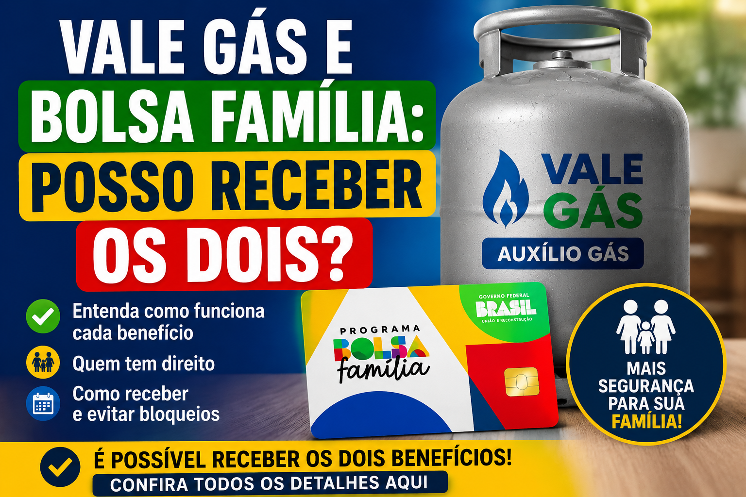 Vale Gás e Bolsa Família: Posso Receber os Dois Benefícios Ao Mesmo Tempo?