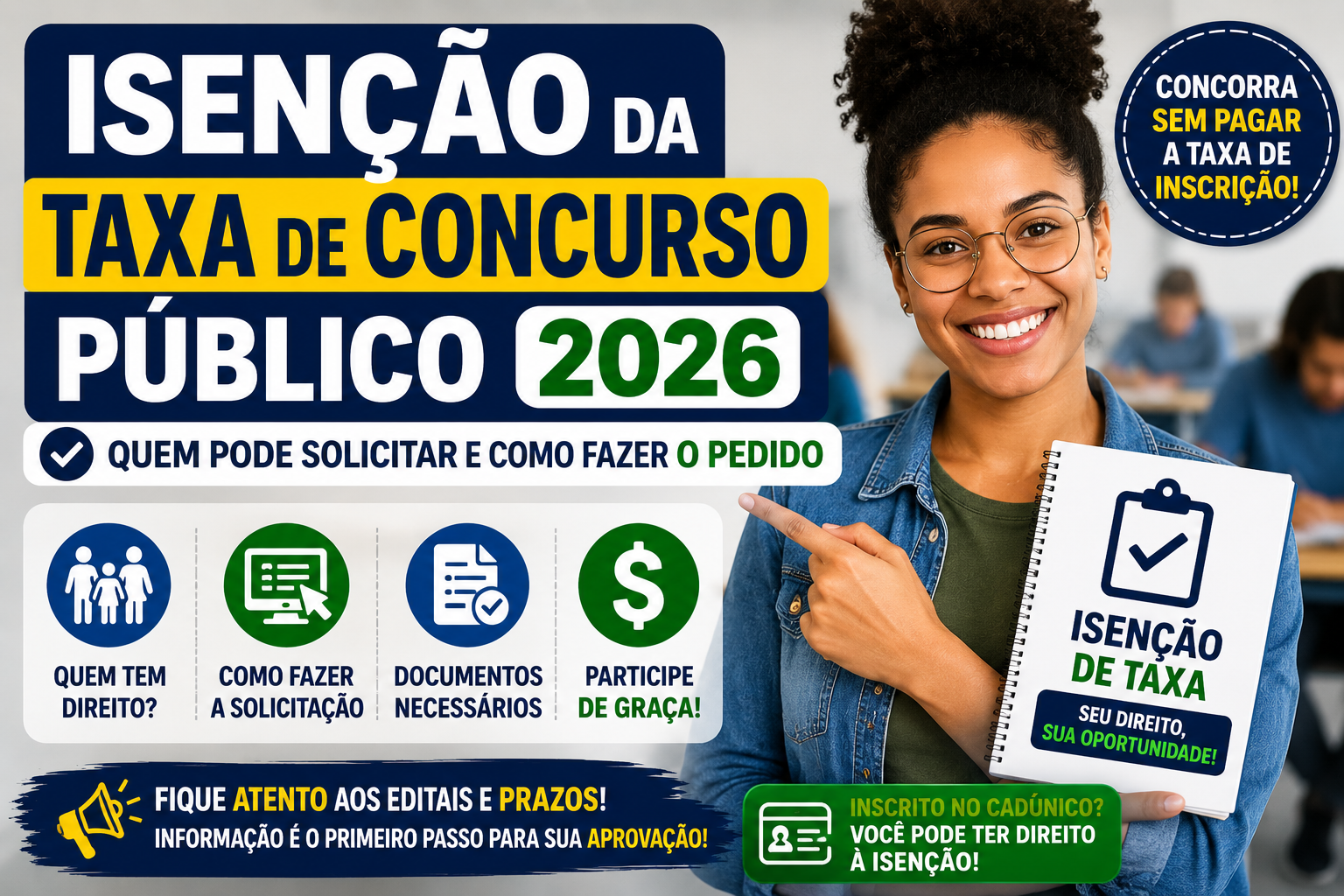 Isenção da Taxa de Concurso Público 2026: Quem Pode Solicitar e Como Fazer o Pedido