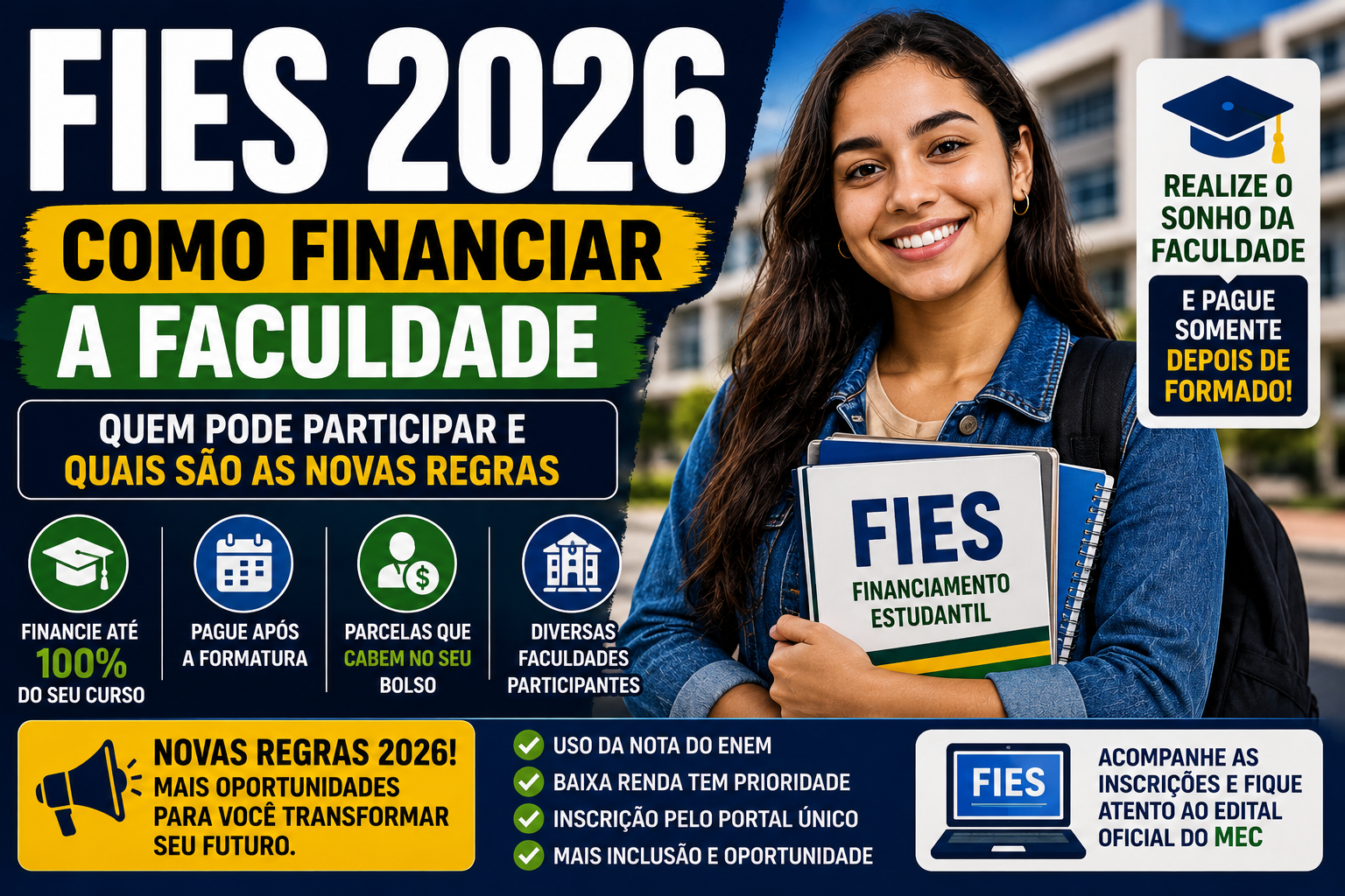 FIES 2026: Como Financiar a Faculdade, Quem Pode Participar e Quais São as Novas Regras
