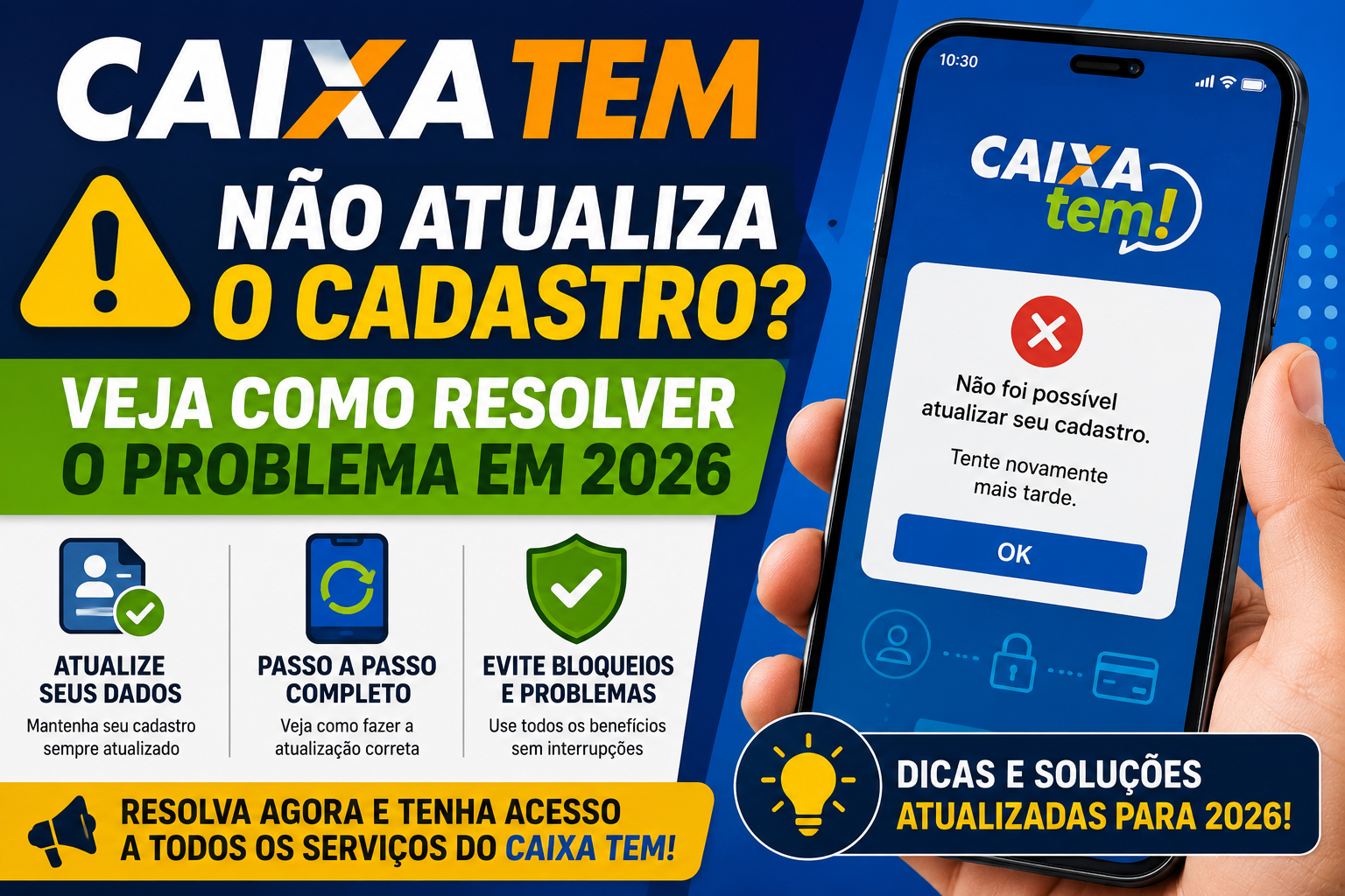 Caixa Tem Não Atualiza o Cadastro? Veja Como Resolver o Problema em 2026