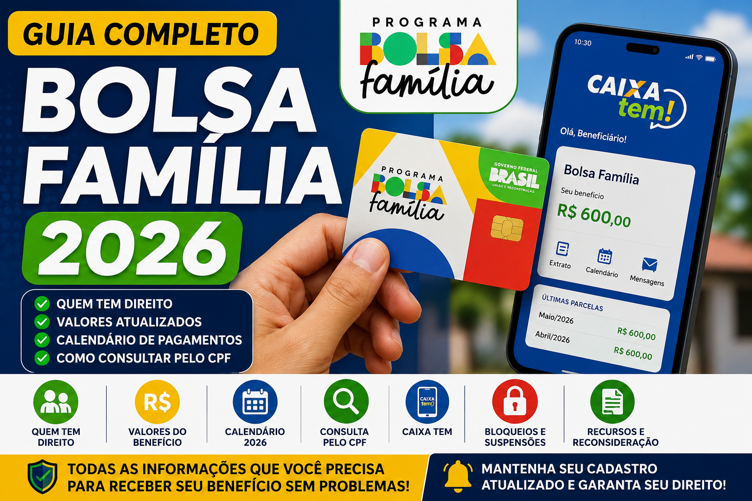Guia Completo do Bolsa Família 2026: Quem Tem Direito, Valores, Calendário e Como Consultar