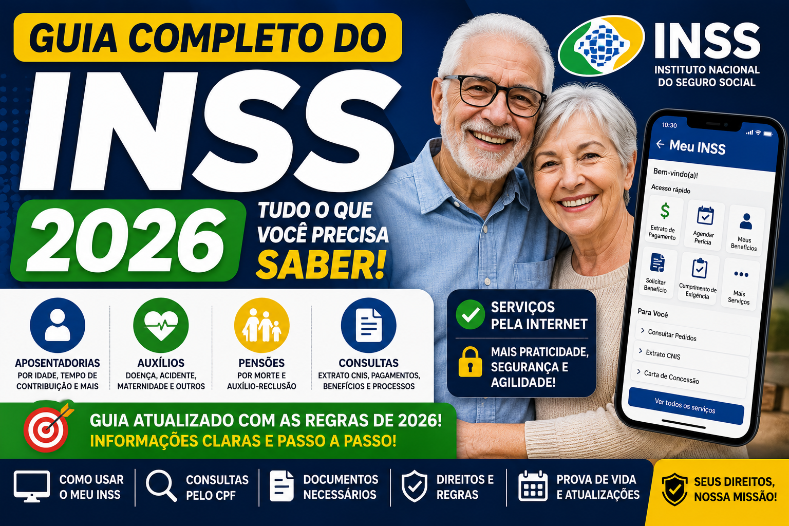 Guia Completo do INSS 2026: Benefícios, Aposentadorias, Consultas e Como Solicitar Pela Internet