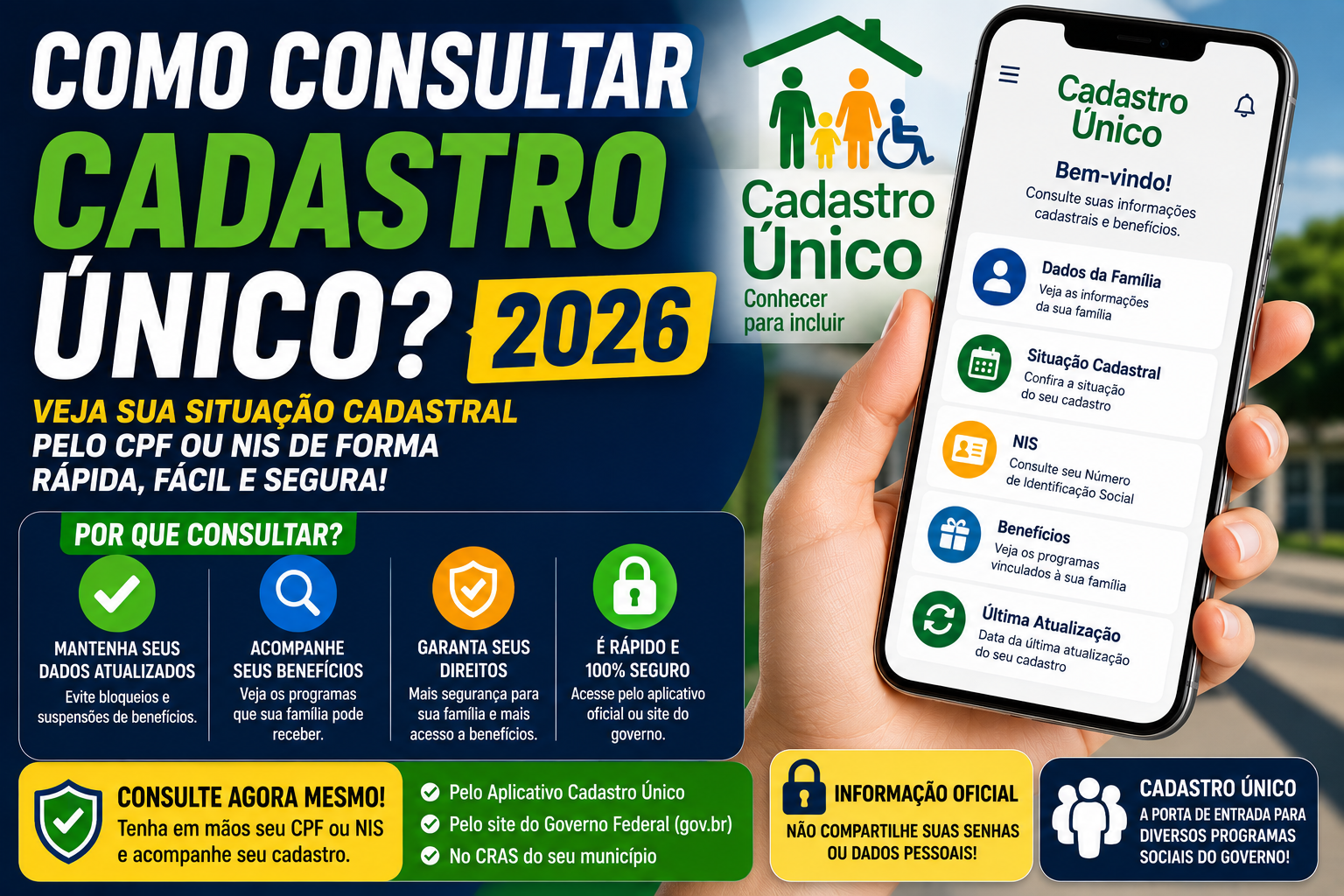 Como Consultar o Cadastro Único em 2026: Veja Sua Situação Pelo CPF e NIS