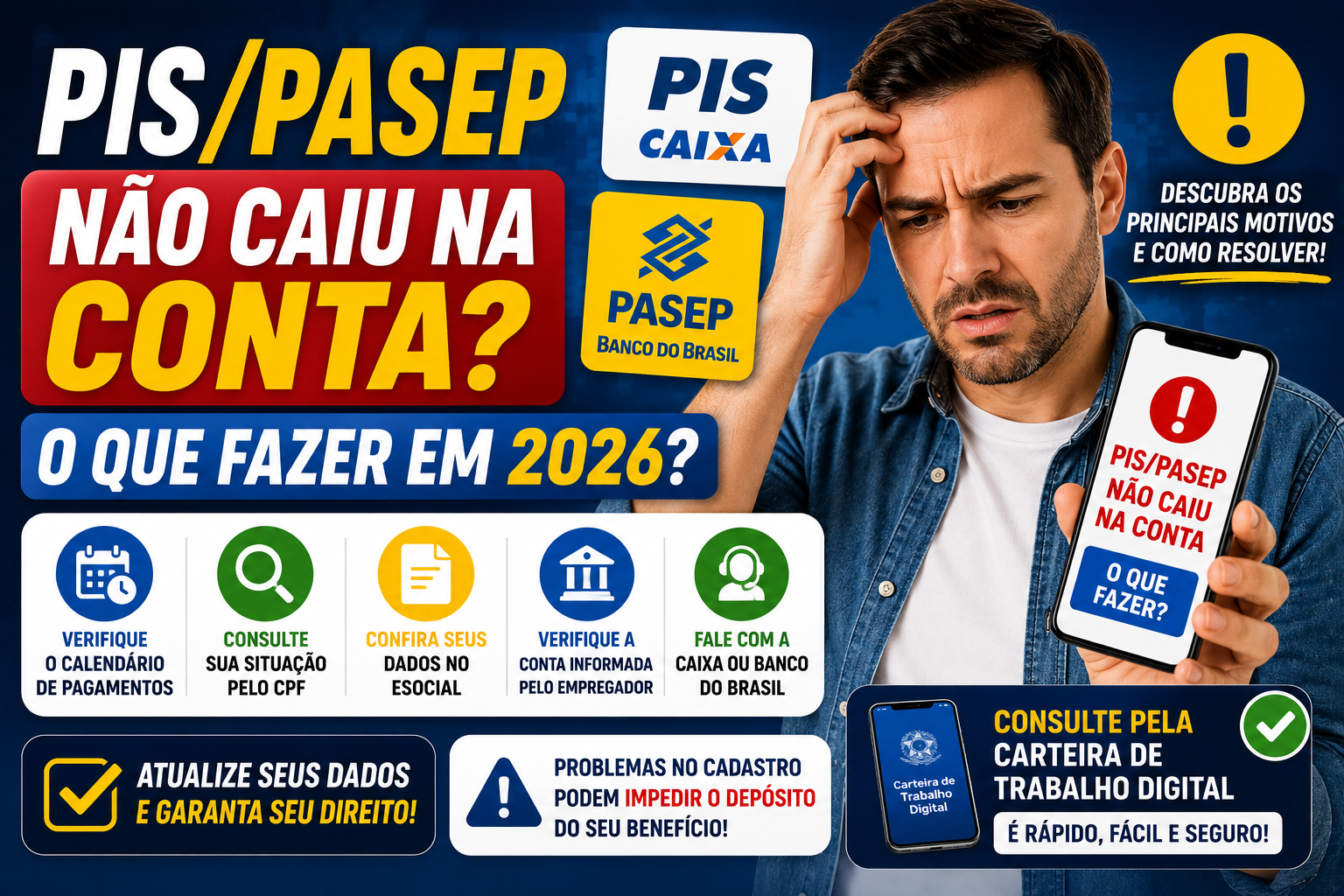 PIS/PASEP Não Caiu na Conta: O Que Fazer em 2026?