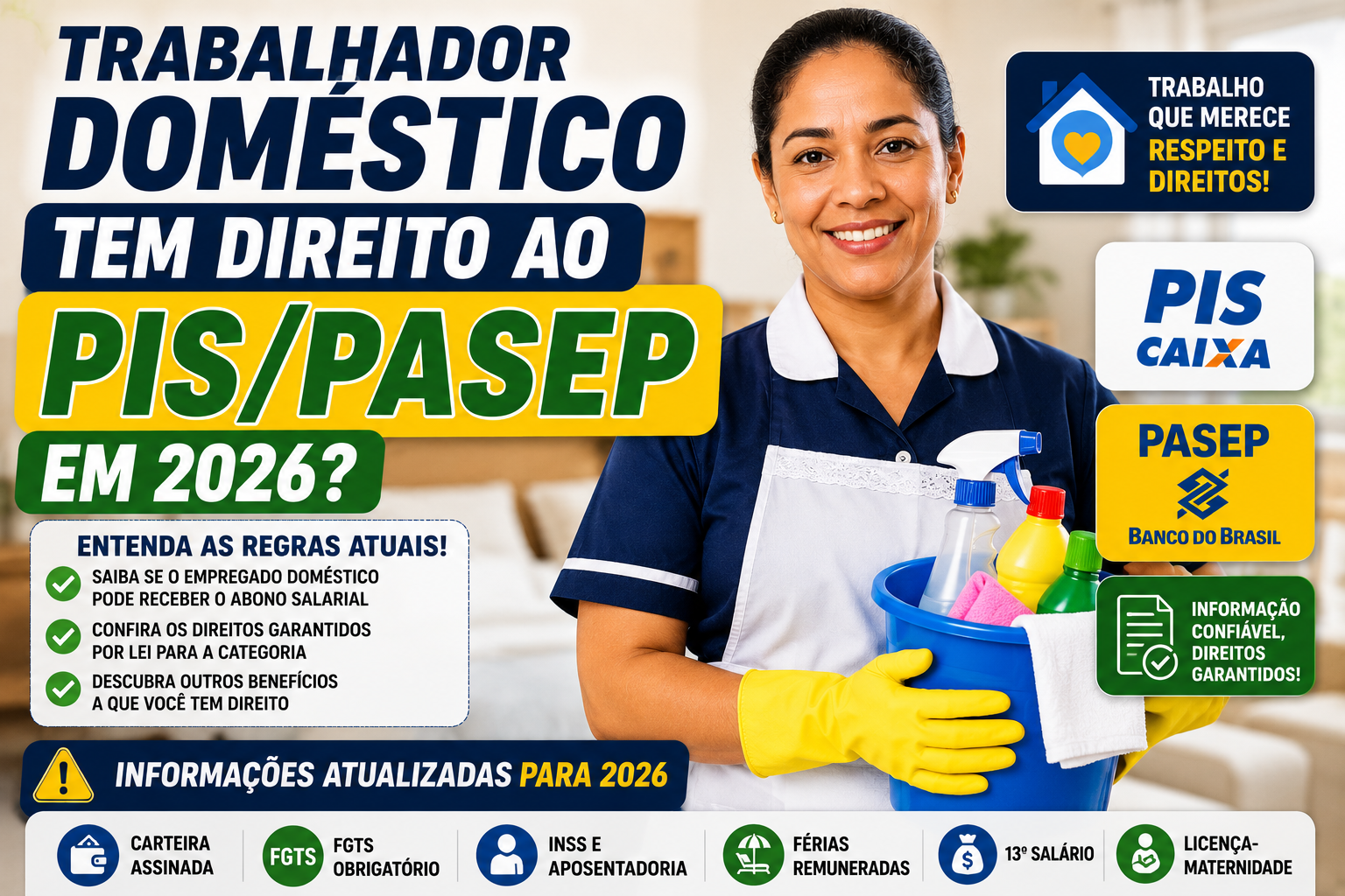 Trabalhador Doméstico Tem Direito ao PIS/PASEP em 2026? Entenda as Regras