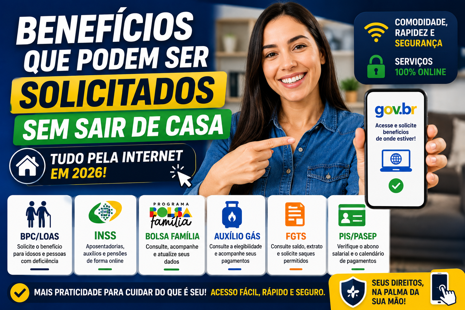 Benefícios Que Podem Ser Solicitados Sem Sair de Casa em 2026: Veja Como Fazer Pela Internet