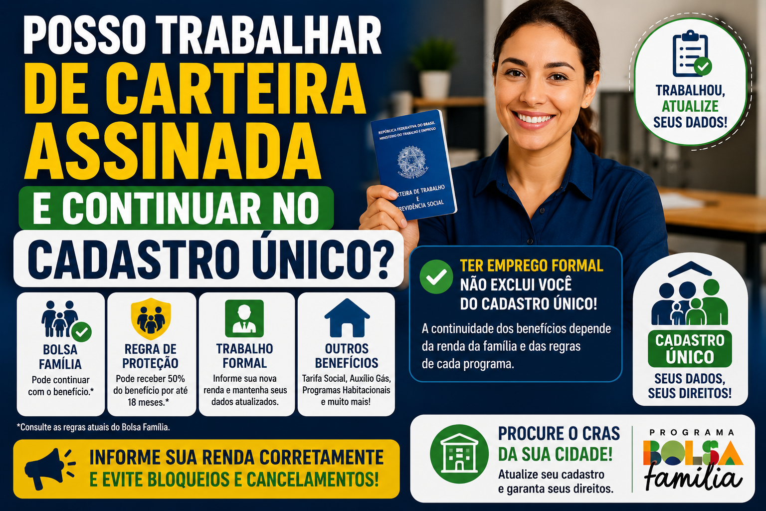Posso Trabalhar de Carteira Assinada e Continuar no Cadastro Único?