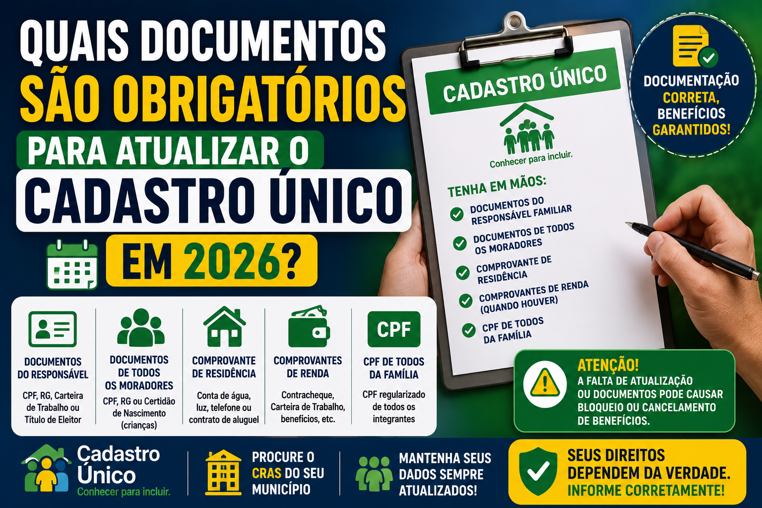 Quais Documentos São Obrigatórios Para Atualizar o Cadastro Único em 2026?