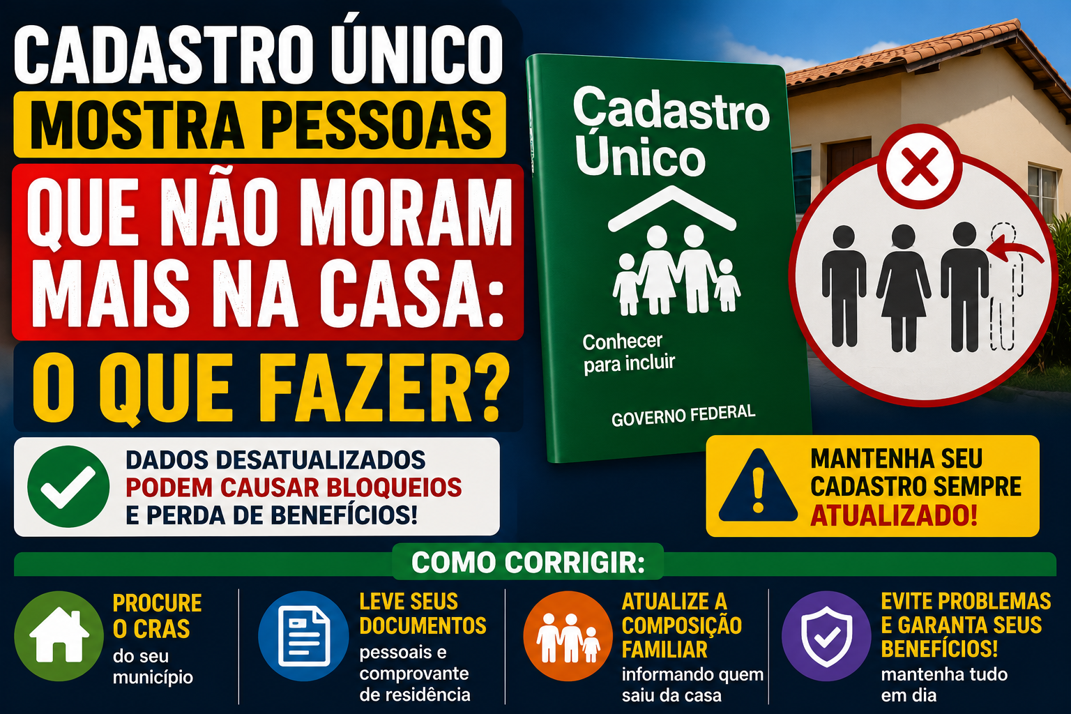 Cadastro Único Mostra Pessoas Que Não Moram Mais na Casa: O Que Fazer?