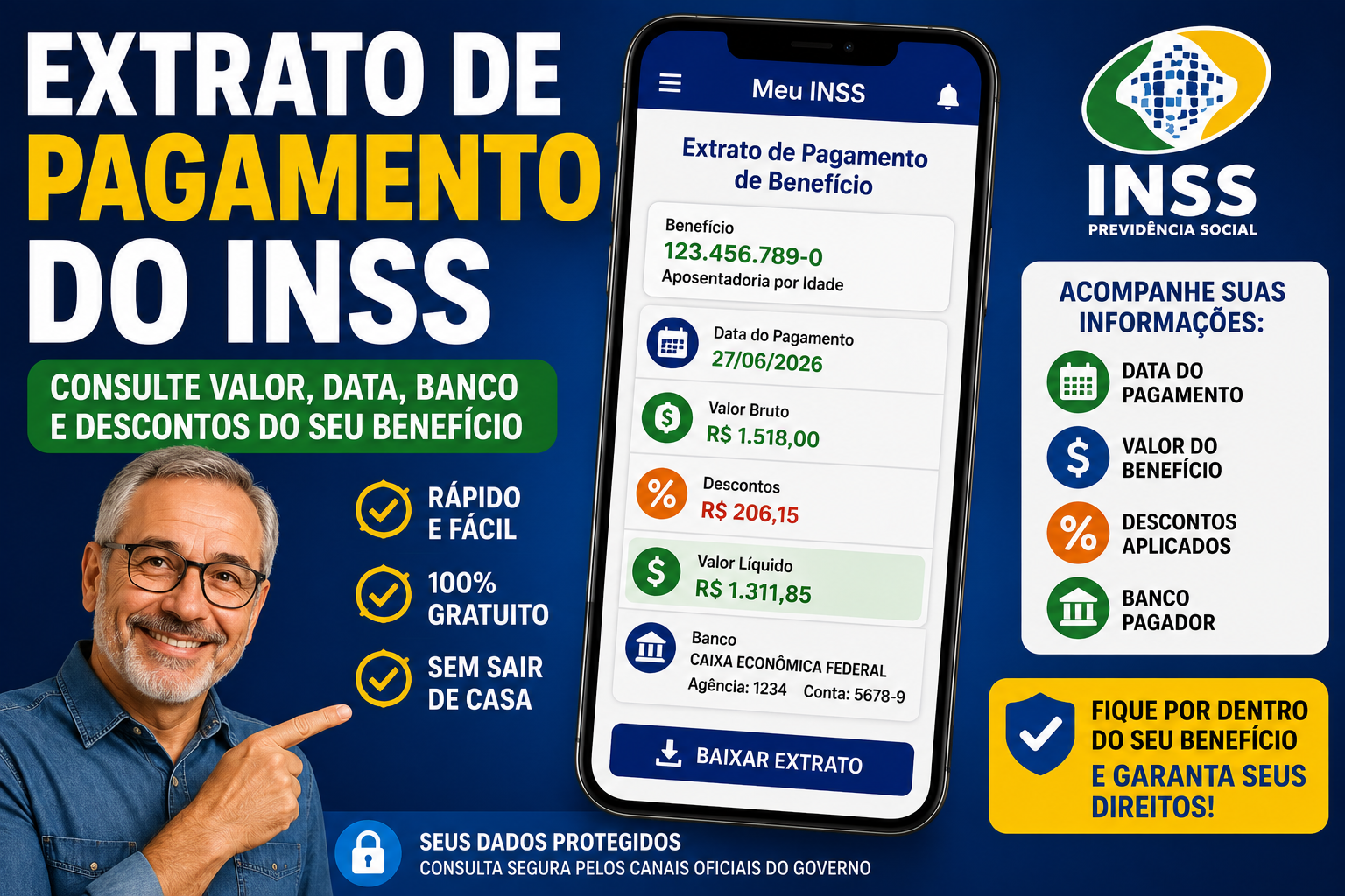 Extrato de Pagamento do INSS: Como Consultar Valor, Data e Banco do Benefício em 2026