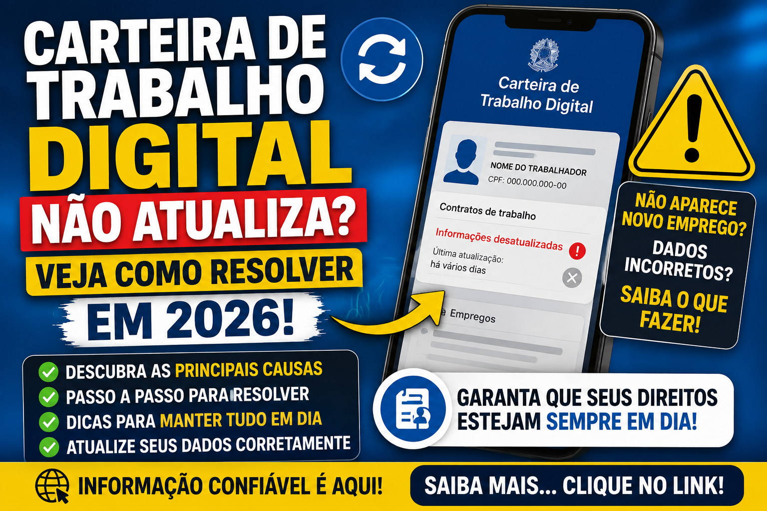 Carteira de Trabalho Digital Não Atualiza? Veja Como Resolver em 2026