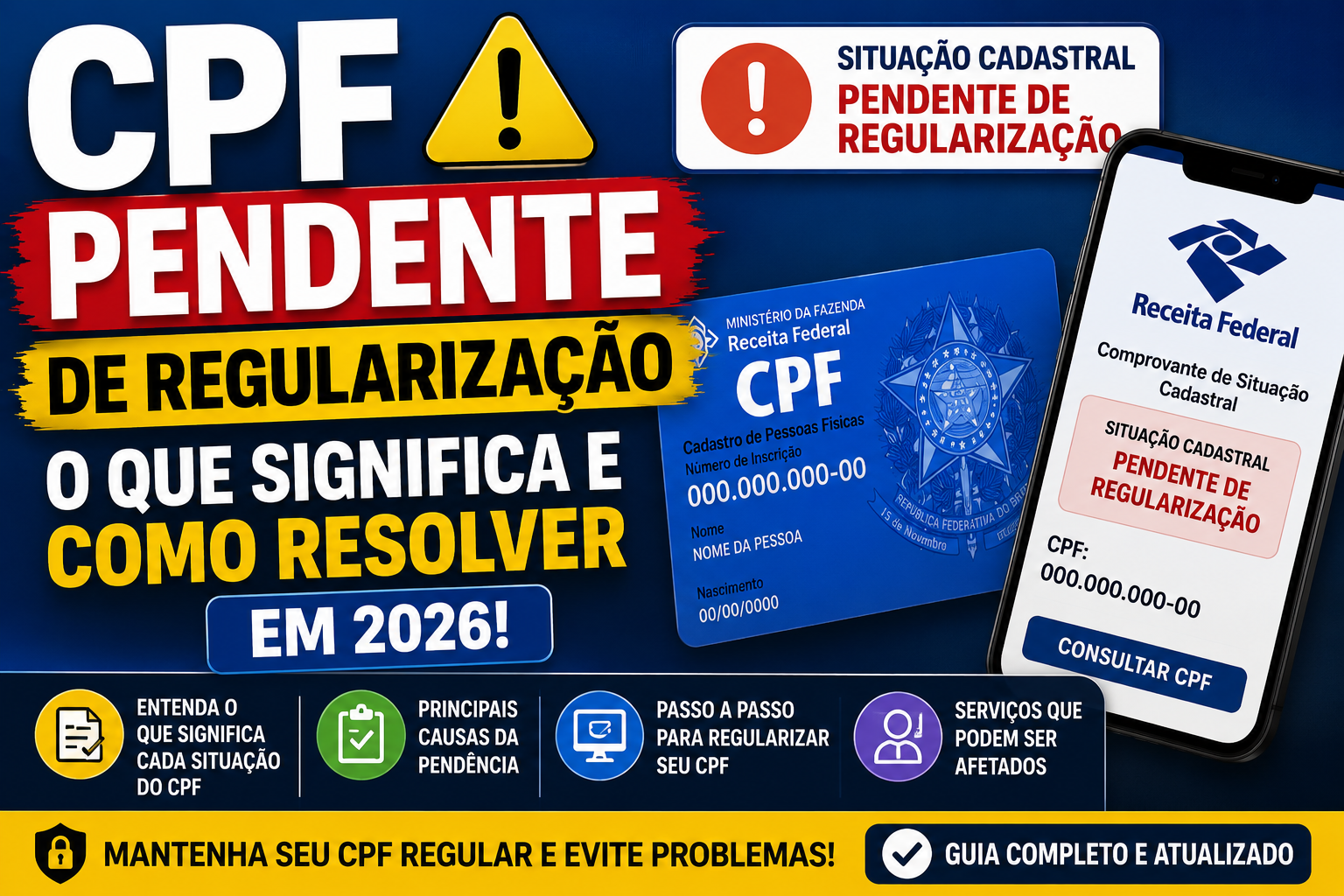 CPF Pendente de Regularização: O Que Significa e Como Resolver em 2026
