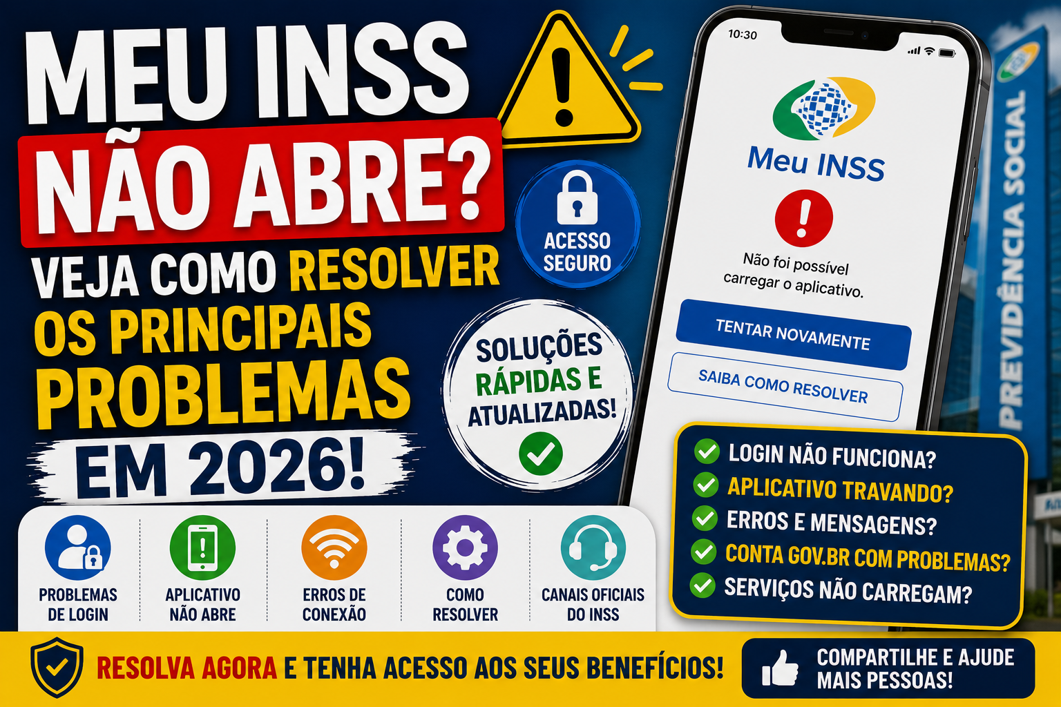 Meu INSS Não Abre? Veja Como Resolver os Principais Problemas em 2026