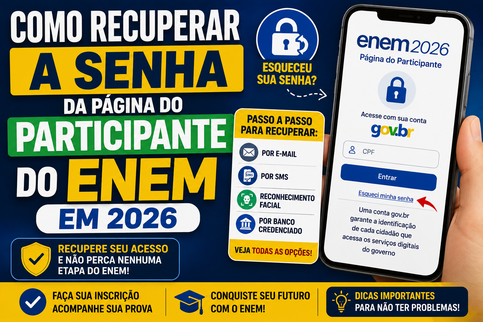 Como Recuperar a Senha da Página do Participante do ENEM em 2026
