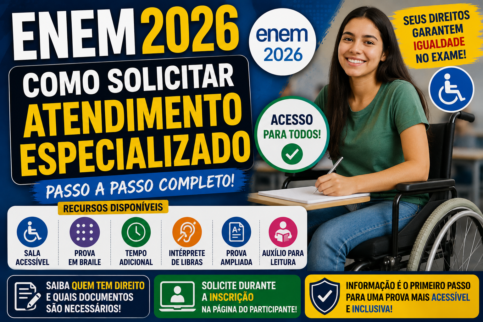 Como Solicitar Atendimento Especializado no ENEM 2026