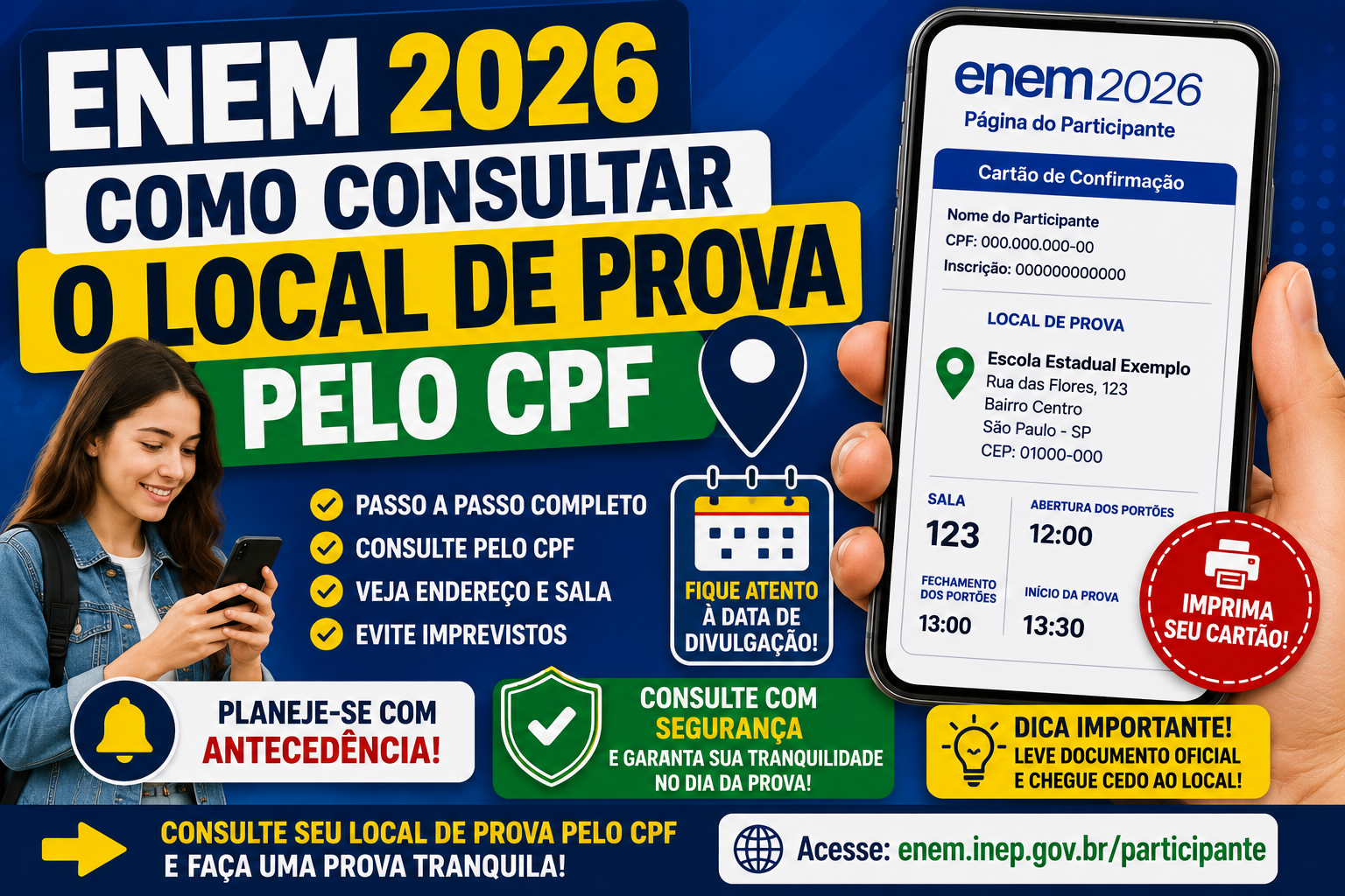 Como Consultar o Local de Prova do ENEM 2026 Pelo CPF