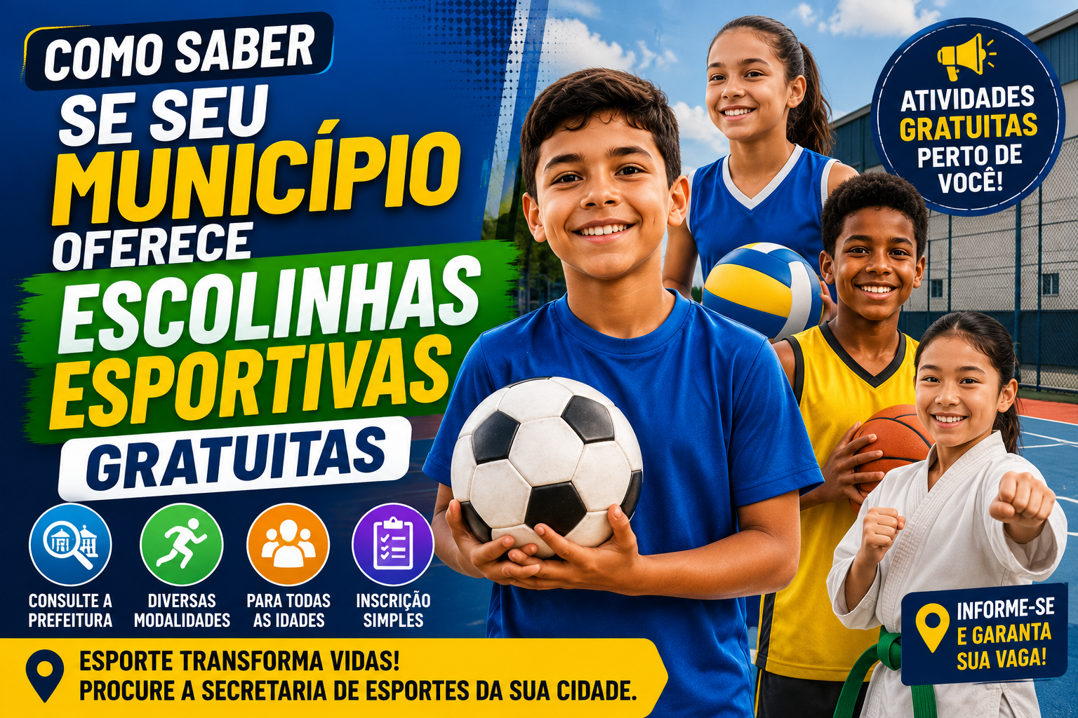 Como Saber se Seu Município Oferece Escolinhas Esportivas Gratuitas