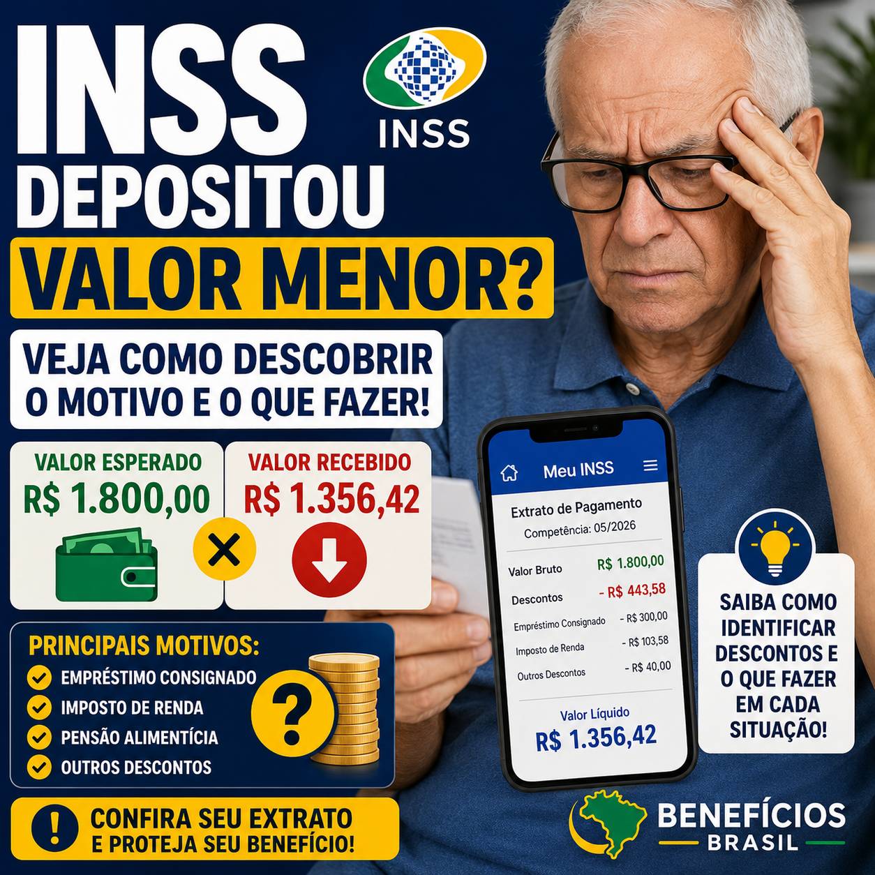 INSS Depositou Valor Menor? Veja Como Descobrir o Motivo e o Que Fazer