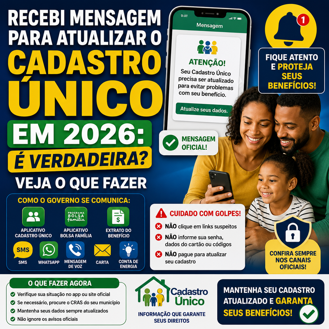Recebi Mensagem Para Atualizar o Cadastro Único em 2026: É Verdadeira? Veja O Que Fazer