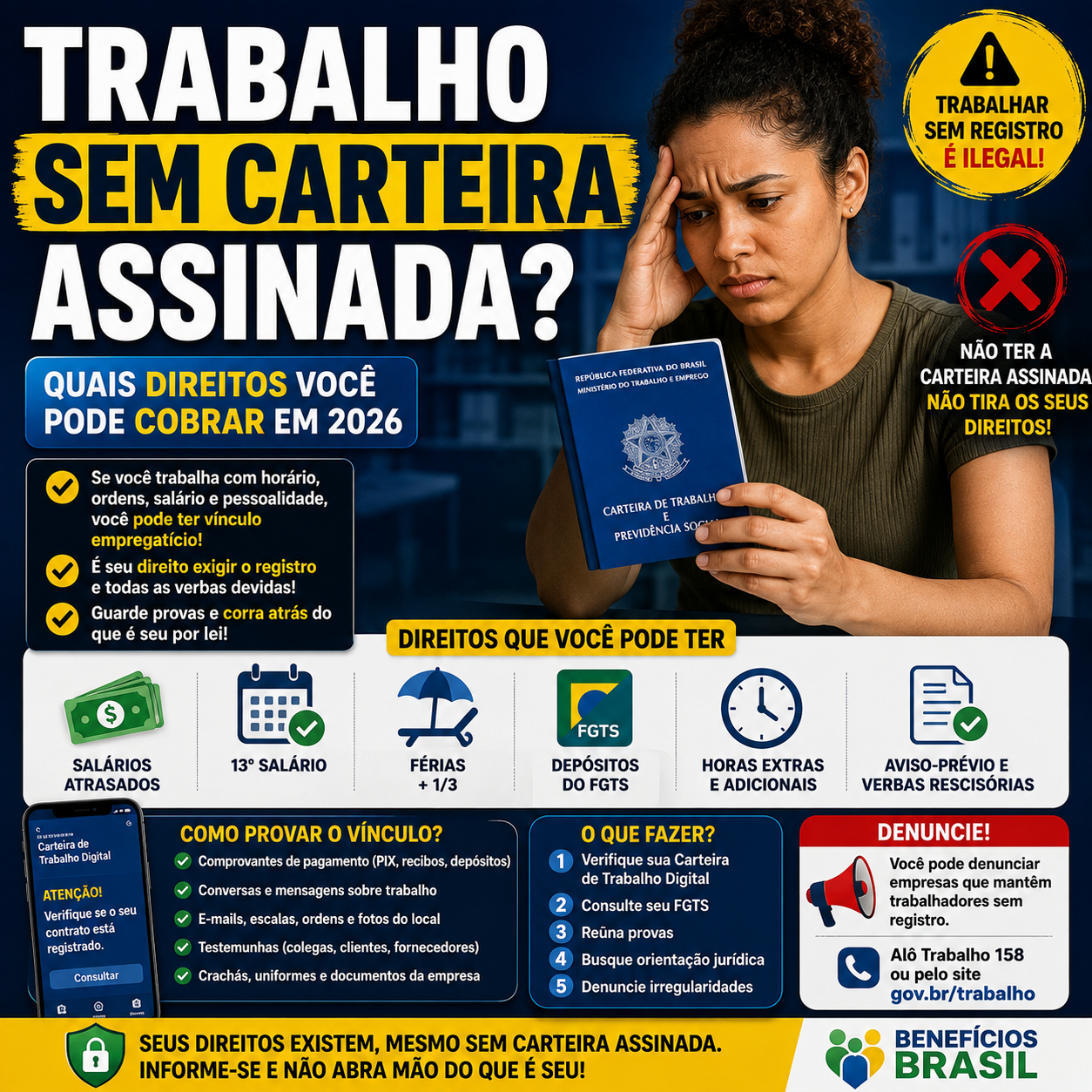 Trabalho Sem Carteira Assinada em 2026: Quais Direitos Posso Cobrar?