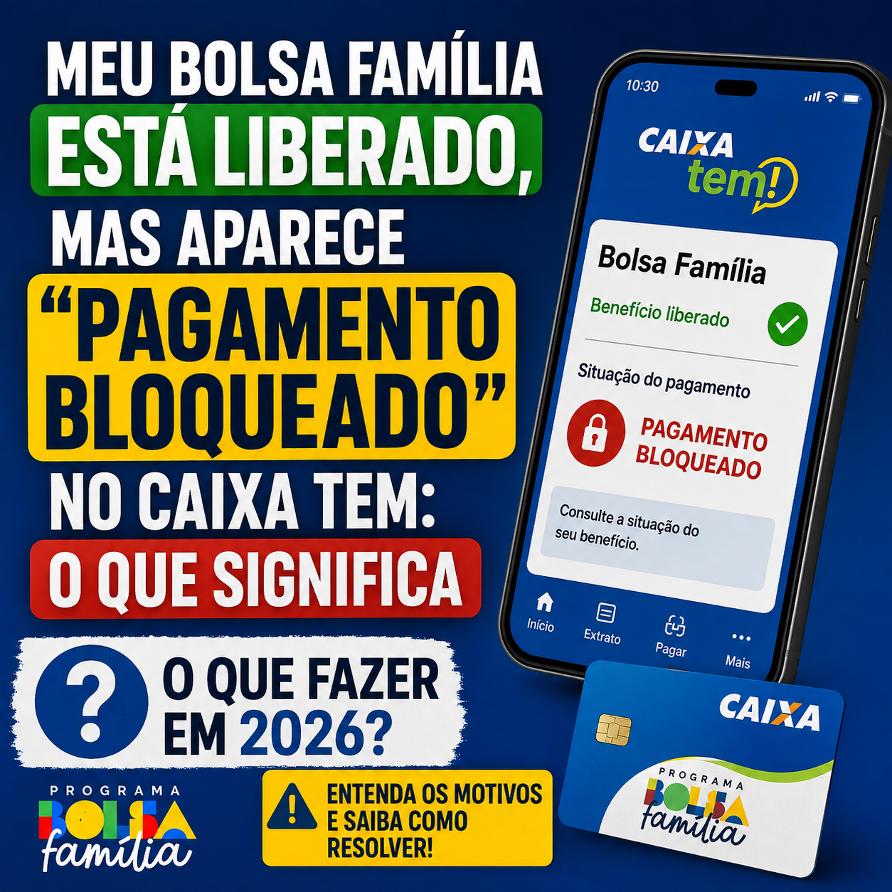 Meu Bolsa Família Está Liberado, Mas Aparece “Pagamento Bloqueado” no Caixa Tem: O Que Significa em 2026?