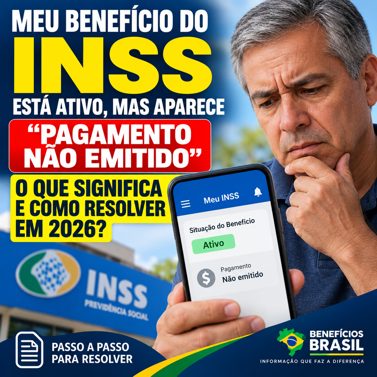 Meu Benefício do INSS Está Ativo, Mas Aparece “Pagamento Não Emitido”: O Que Significa e Como Resolver em 2026?